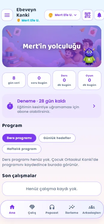 Ebeveyn Kanki veli ekranı